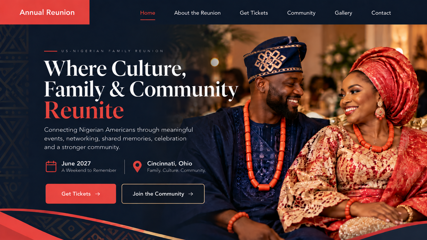 US Nigerian Family Reunion website preview