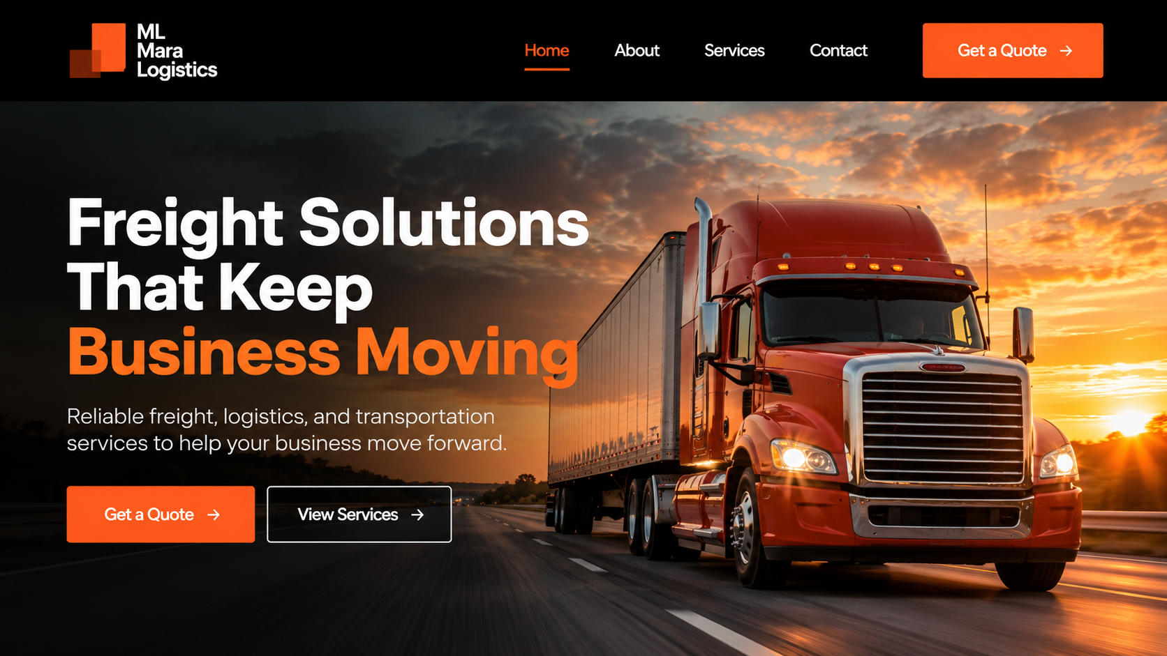 Mara Logistics, LLC website preview
