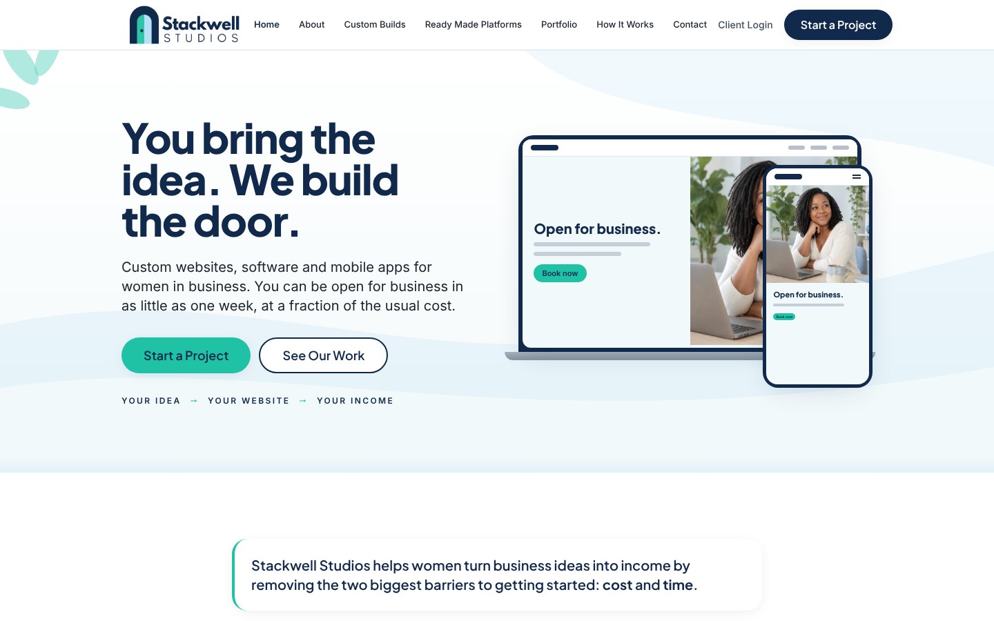 Stackwell Studios website preview